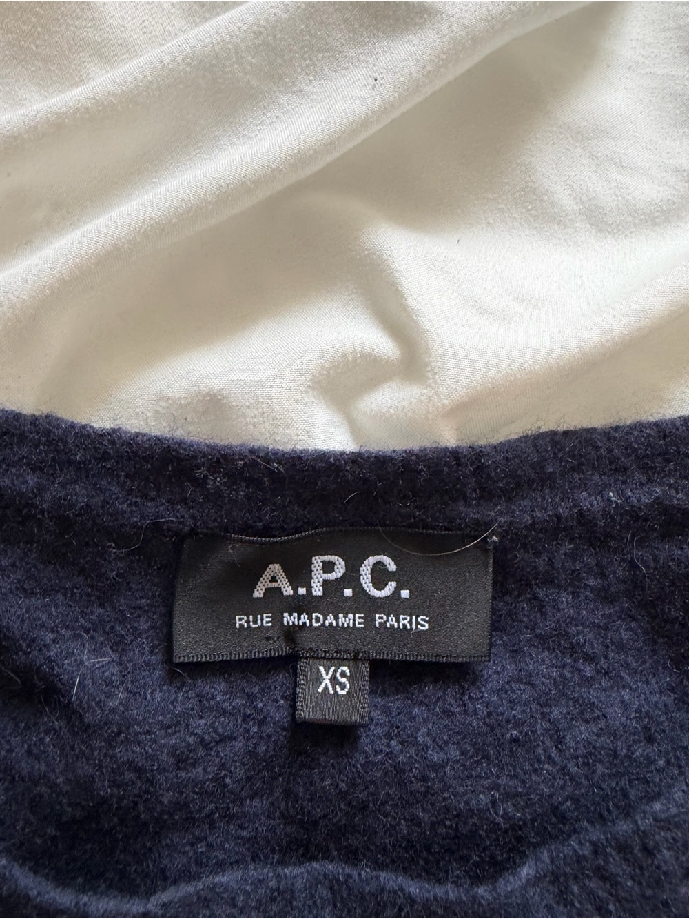 A.P.C. Dark Navy Wool Blend Sweater